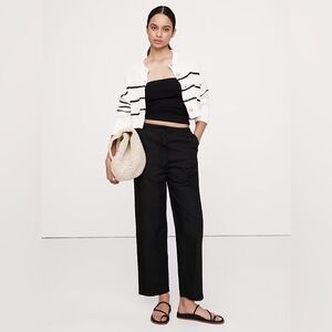 BANANA REPUBLIC COTTON POPLIN PULL-ON PANT M TALL new with tags